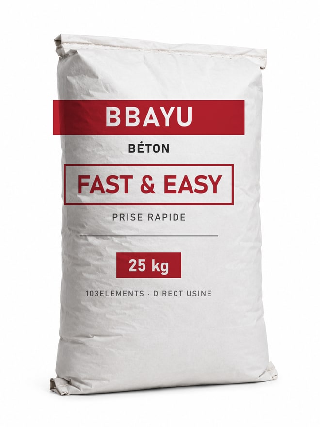 Sac de béton à prise rapide Bbayu FAST & EASY, 25 kg