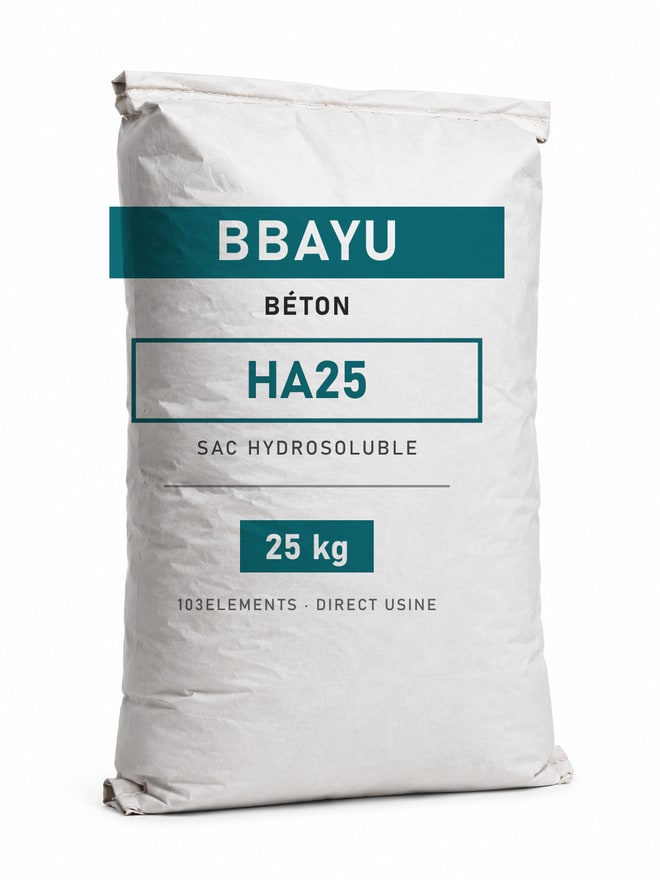 Sac hydrosoluble de béton Bbayu HA25, 25 kg