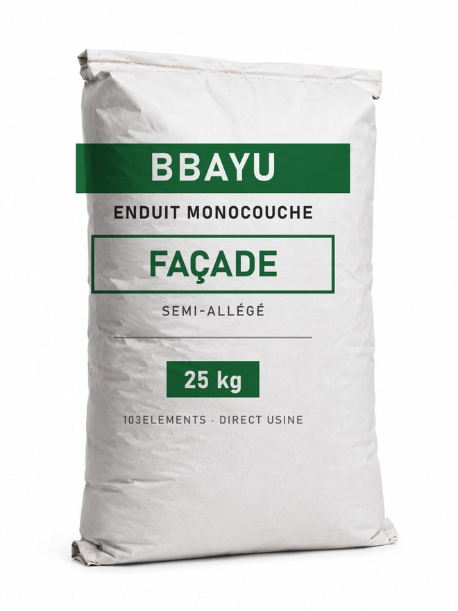 Sac d'enduit monocouche de façade Bbayu, 25 kg